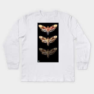 Moth Fading Tower Kids Long Sleeve T-Shirt